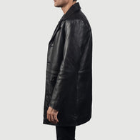 Classmith Black Leather Coat by Dash Racegear - men Jacket view 5