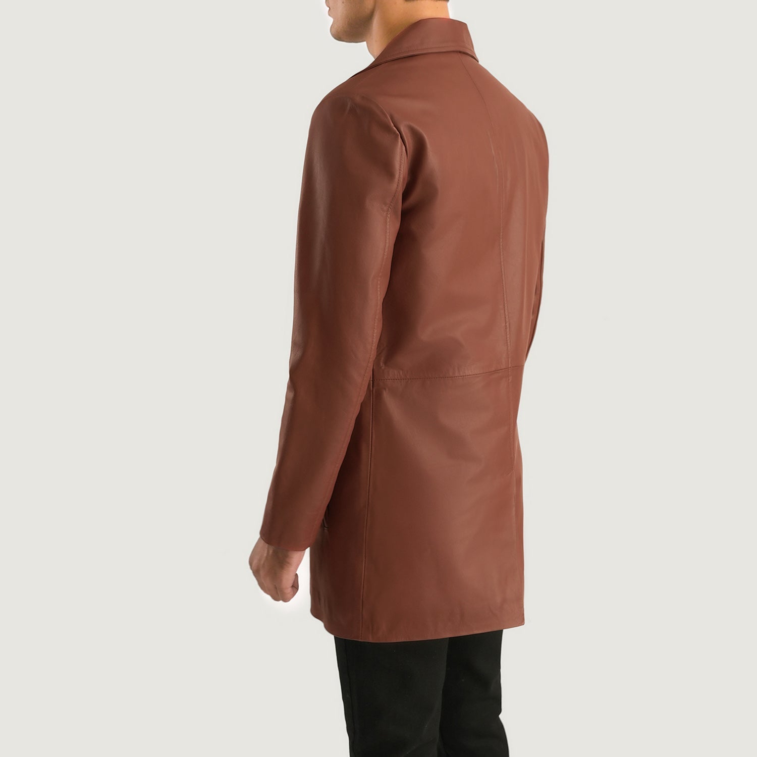 Classmith Brown Leather Coat by Dash Racegear - men Jacket view 5