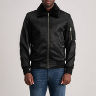 Clyde B-15 Black Bomber Jacket by Dash Racegear - men Jacket view 1