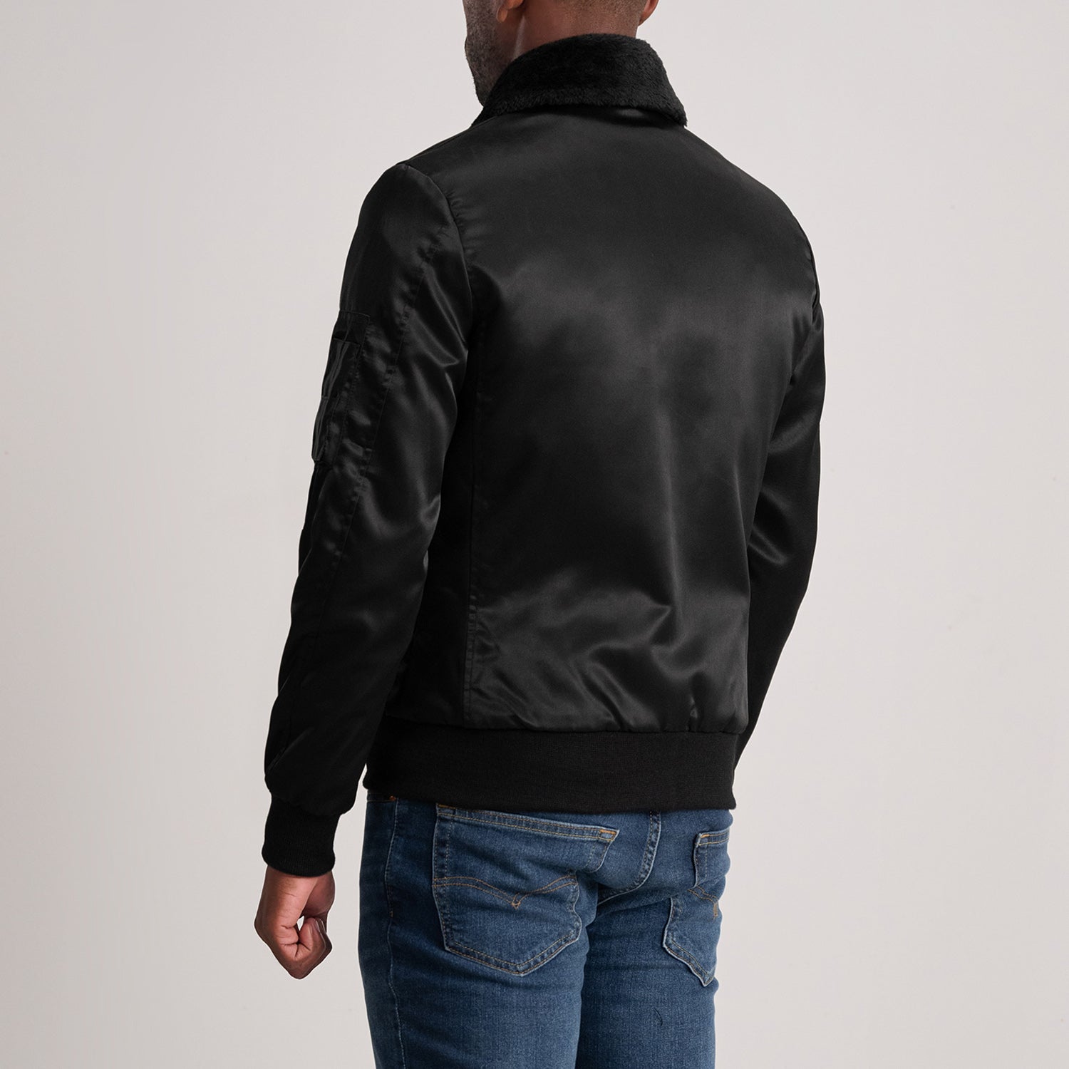 Clyde B-15 Black Bomber Jacket by Dash Racegear - men Jacket view 5
