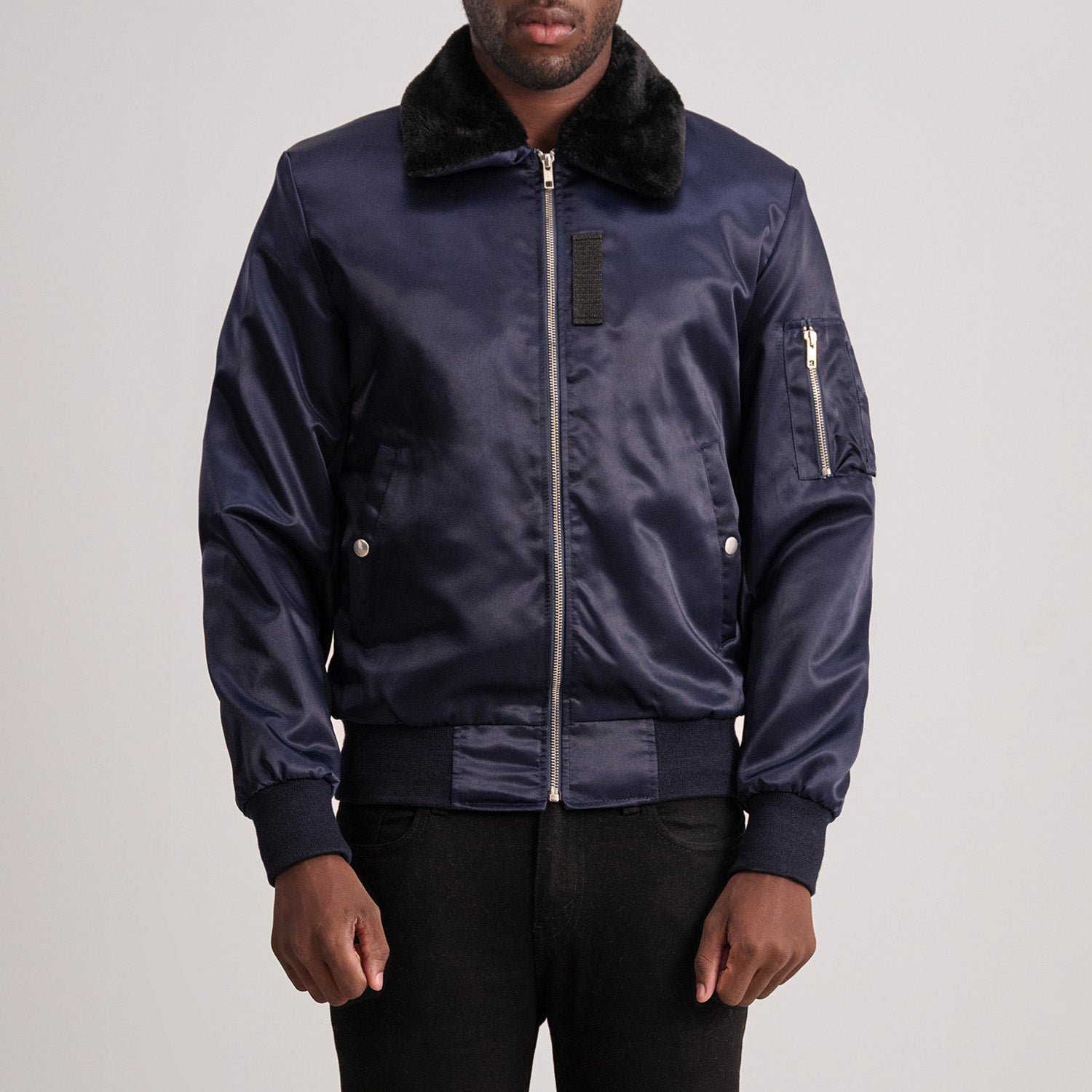 Clyde B-15 Blue Bomber Jacket by Dash Racegear - men Jacket view 1