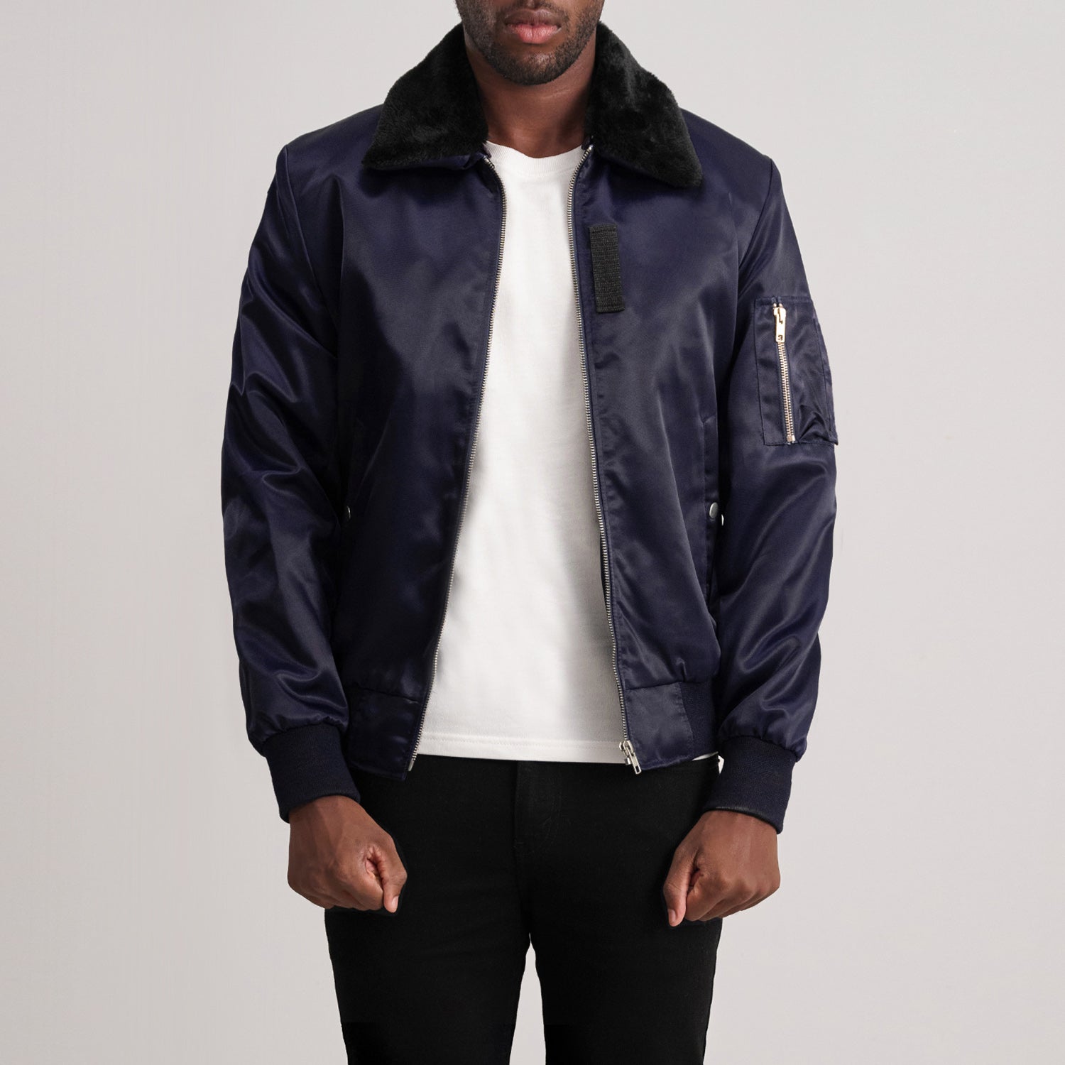 Clyde B-15 Blue Bomber Jacket by Dash Racegear - men Jacket view 3