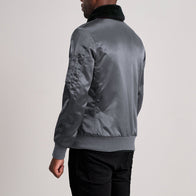 Clyde B-15 Grey Bomber Jacket by Dash Racegear - men Jacket view 5