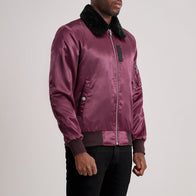 Clyde B-15 Maroon Bomber Jacket by Dash Racegear - men Jacket view 2