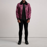 Clyde B-15 Maroon Bomber Jacket by Dash Racegear - men Jacket view 4
