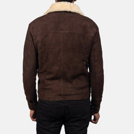 Coffner Brown Shearling Fur Jacket by Dash Racegear - men Jacket view 6