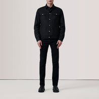 Colberto Black Waxed Canvas Trucker Jacket by Dash Racegear - men Jacket view 2