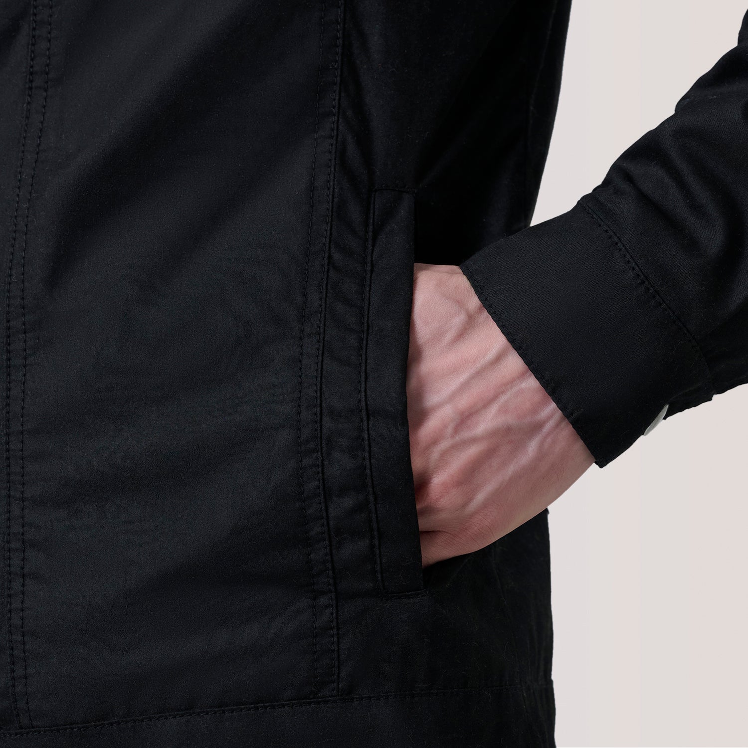 Colberto Black Waxed Canvas Trucker Jacket by Dash Racegear - men Jacket view 6
