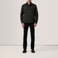 Colberto Olive Waxed Canvas Trucker Jacket by Dash Racegear - men Jacket view 2