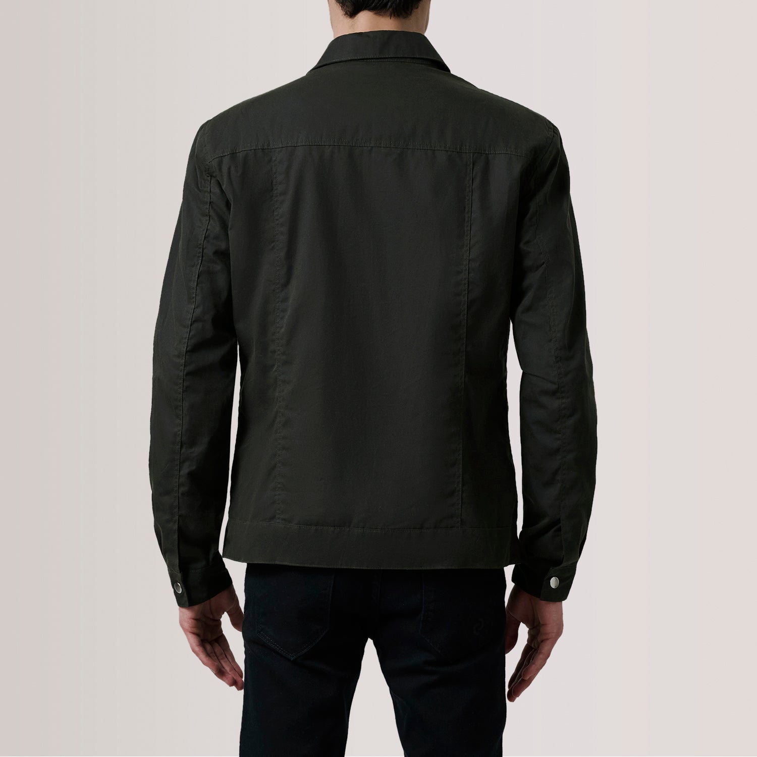 Colberto Olive Waxed Canvas Trucker Jacket by Dash Racegear - men Jacket view 4
