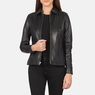 Colette Black Leather Jacket by Dash Racegear - women Jacket view 1