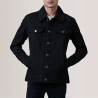Conard Black Denim Trucker Jacket by Dash Racegear - men Jacket view 5