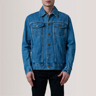 Conard Blue Denim Trucker Jacket by Dash Racegear - men Jacket view 5