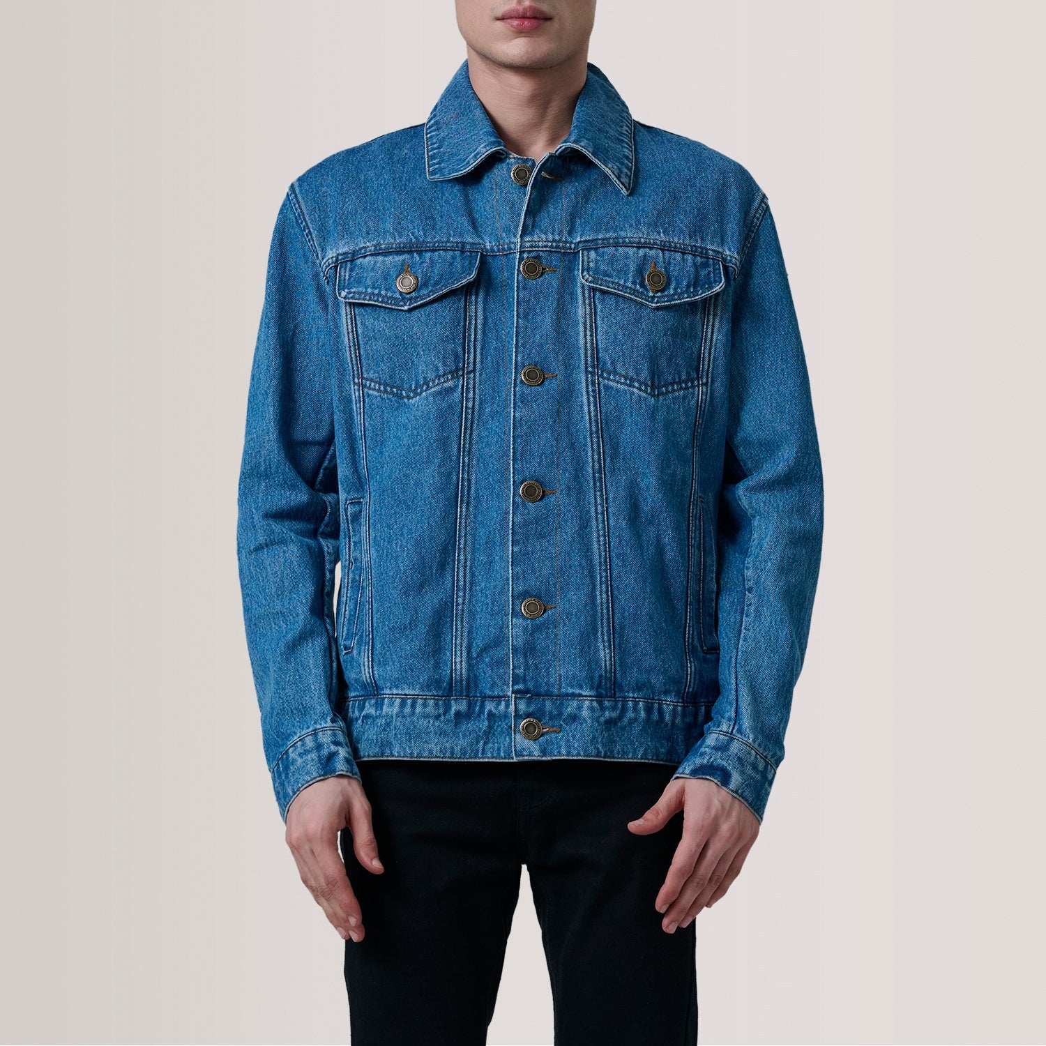 Conard Blue Denim Trucker Jacket by Dash Racegear - men Jacket view 5