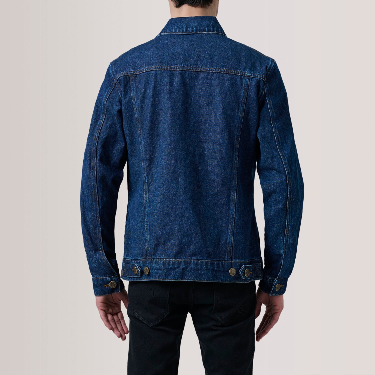 Conard Dark Blue Denim Trucker Jacket by Dash Racegear - unisex Jacket view 4