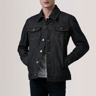Conard Faded Black Denim Trucker Jacket by Dash Racegear - men Jacket view 1
