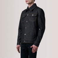Conard Faded Black Denim Trucker Jacket by Dash Racegear - men Jacket view 3