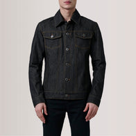 Conard Faded Black Denim Trucker Jacket by Dash Racegear - men Jacket view 5