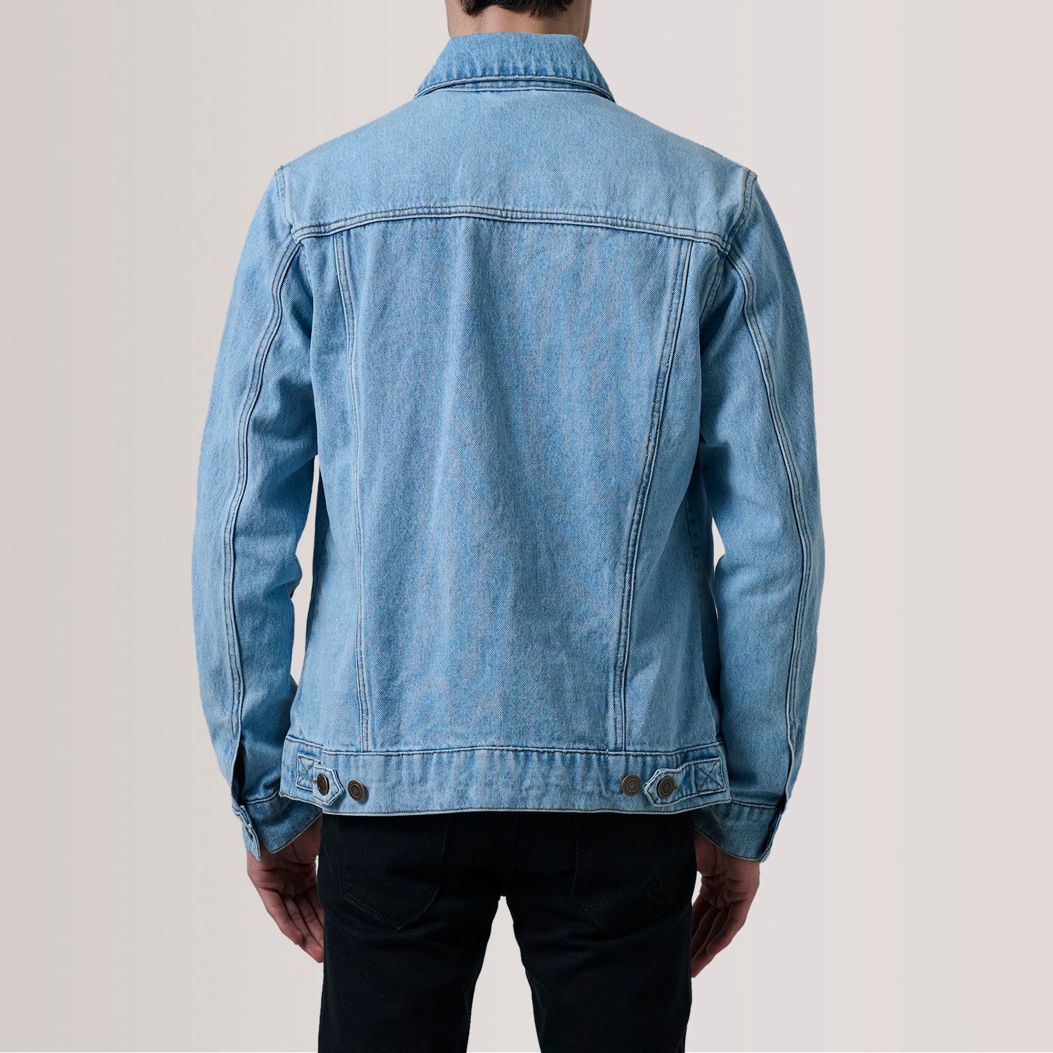 Conard Light Blue Denim Trucker Jacket by Dash Racegear - men Jacket view 4