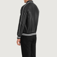 Cooper Black Leather Varsity Jacket by Dash Racegear - men Jacket view 5