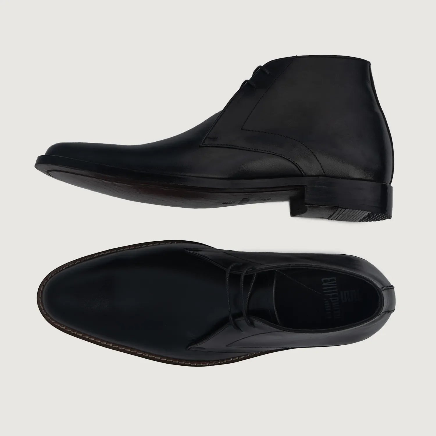 Corry Chukka Black Leather Boots by Dash Racegear - men Leather Shoes view 3