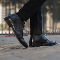 Corry Chukka Black Leather Boots by Dash Racegear - men Leather Shoes view 8