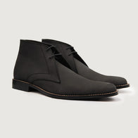 Corry Chukka Black Nubuck Leather Boots by Dash Racegear - men Leather Shoes view 1