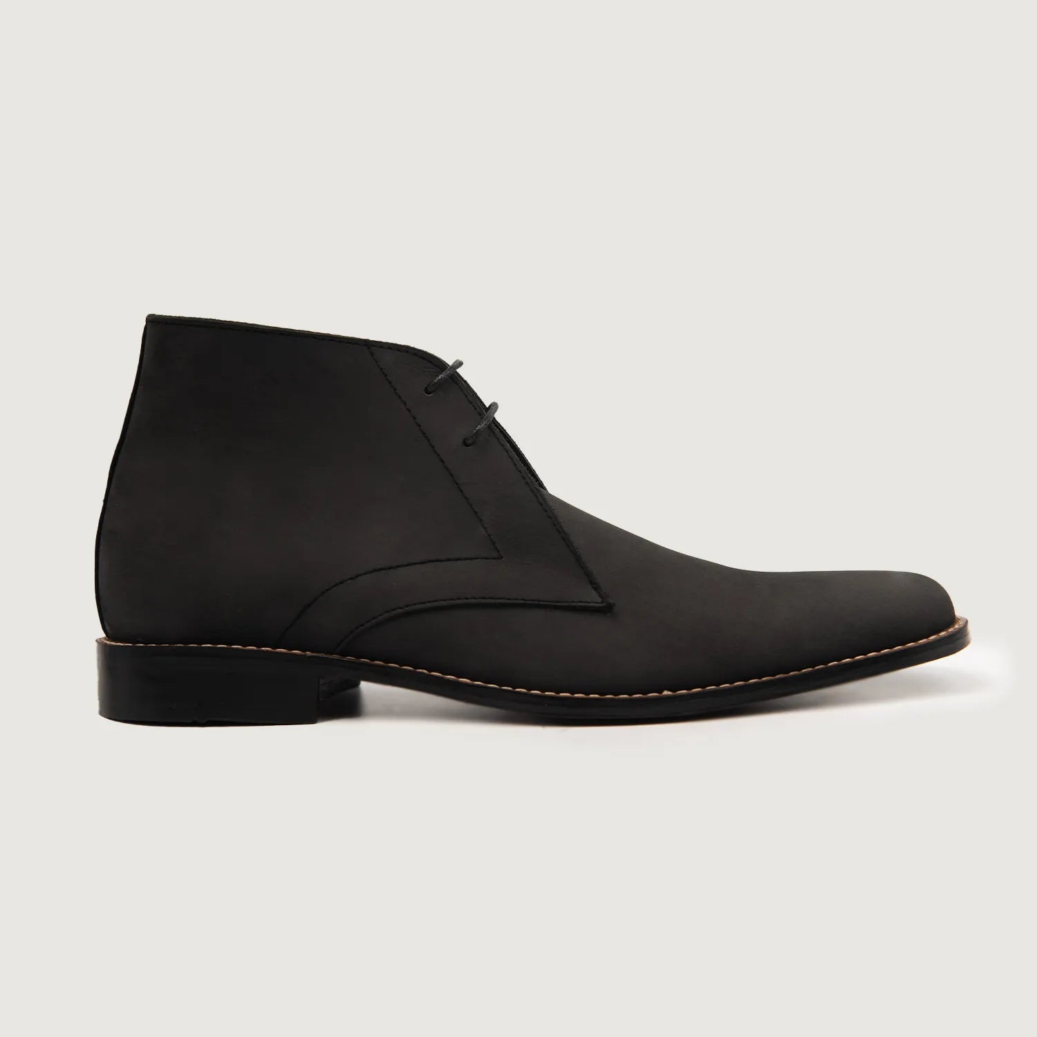 Corry Chukka Black Nubuck Leather Boots by Dash Racegear - men Leather Shoes view 2