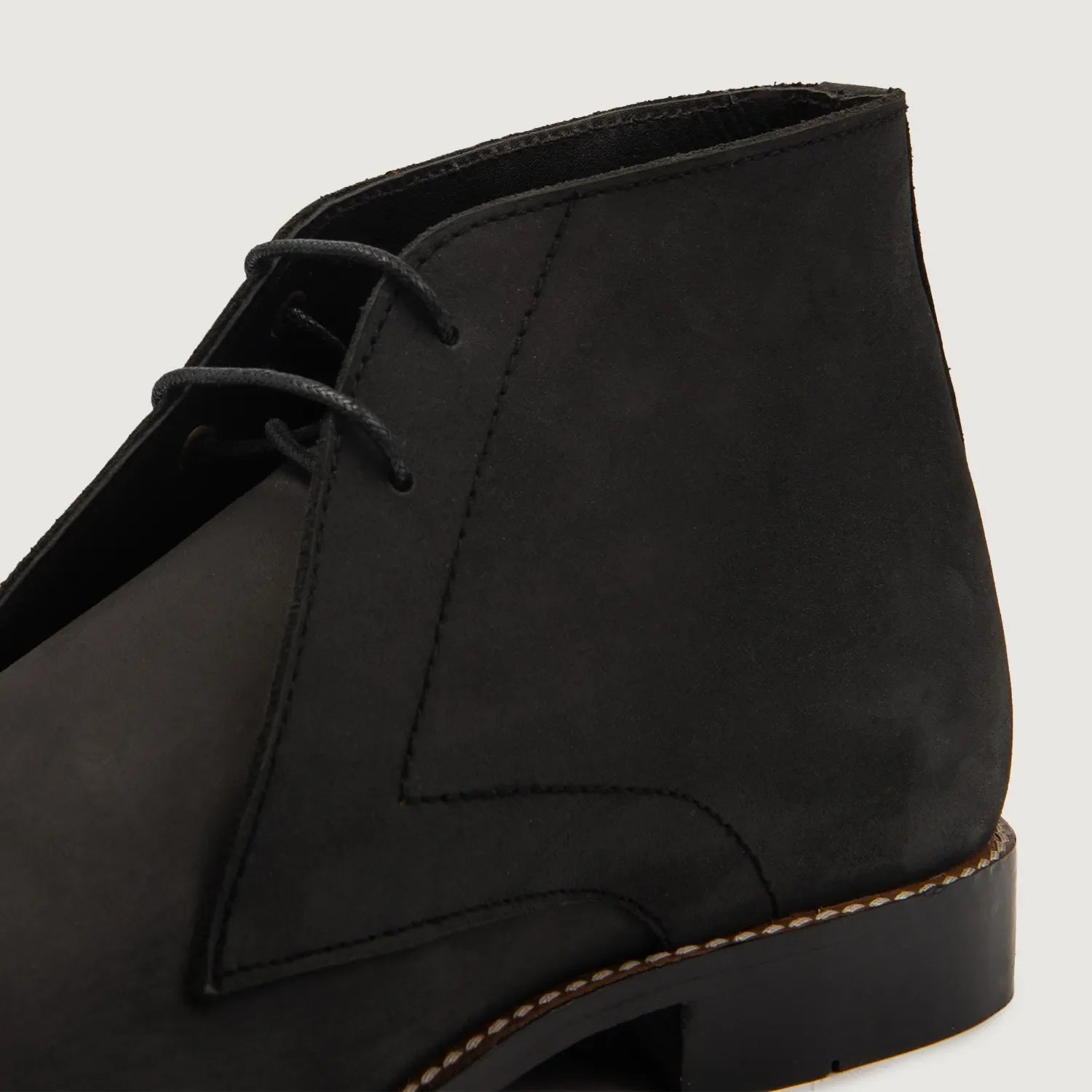 Corry Chukka Black Nubuck Leather Boots by Dash Racegear - men Leather Shoes view 4