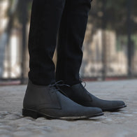 Corry Chukka Black Nubuck Leather Boots by Dash Racegear - men Leather Shoes view 9