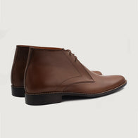 Corry Chukka Brown Leather Boots by Dash Racegear - men Leather Shoes view 4