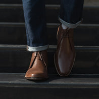 Corry Chukka Brown Leather Boots by Dash Racegear - men Leather Shoes view 6