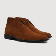 Corry Chukka Brown Suede Leather Boots by Dash Racegear - men Leather Shoes view 1