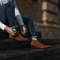Corry Chukka Brown Suede Leather Boots by Dash Racegear - men Leather Shoes view 10