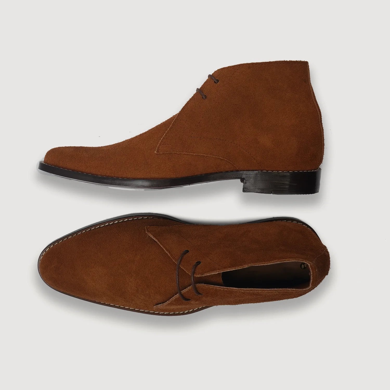 Corry Chukka Brown Suede Leather Boots by Dash Racegear - men Leather Shoes view 3