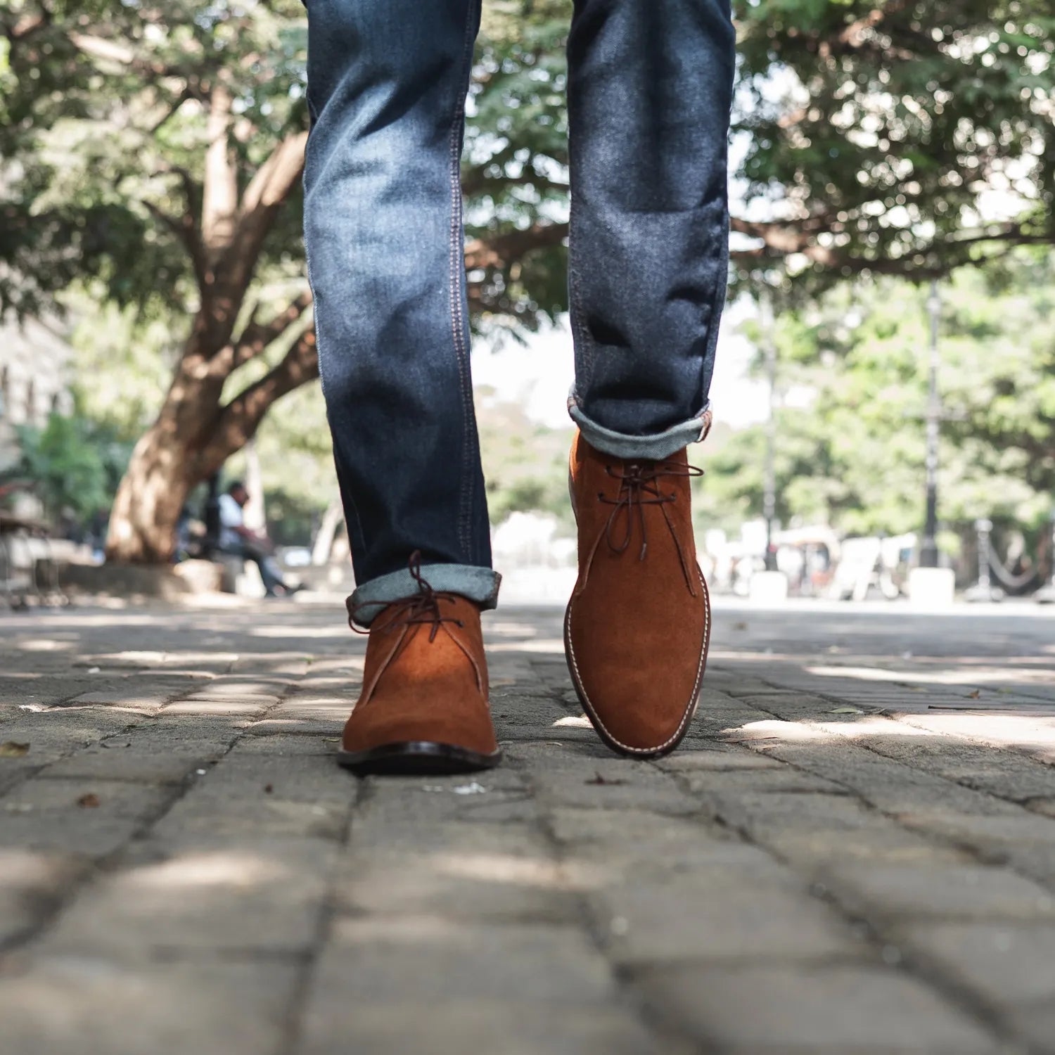 Corry Chukka Brown Suede Leather Boots by Dash Racegear - men Leather Shoes view 7