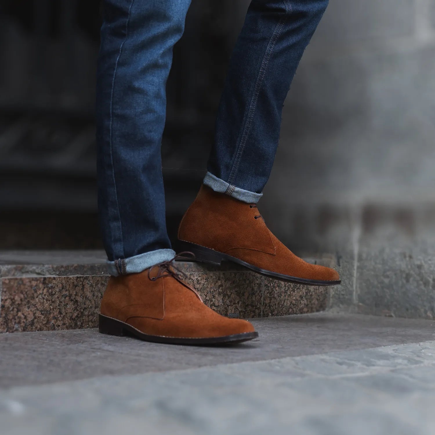 Corry Chukka Brown Suede Leather Boots by Dash Racegear - men Leather Shoes view 9
