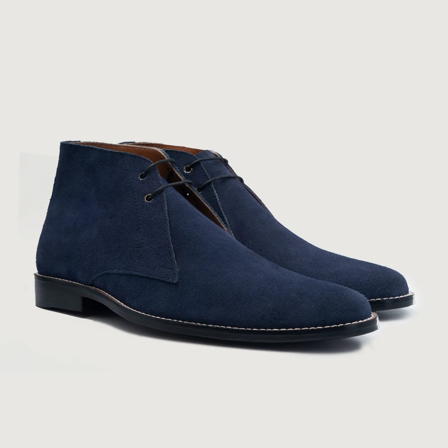 Corry Chukka Midnight Blue Suede Leather Boots by Dash Racegear - men Leather Shoes view 1