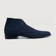 Corry Chukka Midnight Blue Suede Leather Boots by Dash Racegear - men Leather Shoes view 2