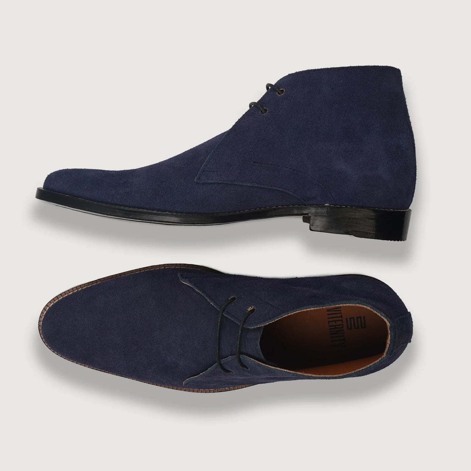 Corry Chukka Midnight Blue Suede Leather Boots by Dash Racegear - men Leather Shoes view 3