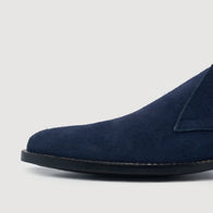 Corry Chukka Midnight Blue Suede Leather Boots by Dash Racegear - men Leather Shoes view 5