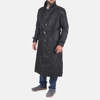 Daniel Black Leather Trench Coat by Dash Racegear - men Jacket view 2