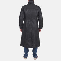 Daniel Black Leather Trench Coat by Dash Racegear - men Jacket view 4