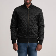 Danson Quilted Black Varsity Jacket by Dash Racegear - men Jacket view 1