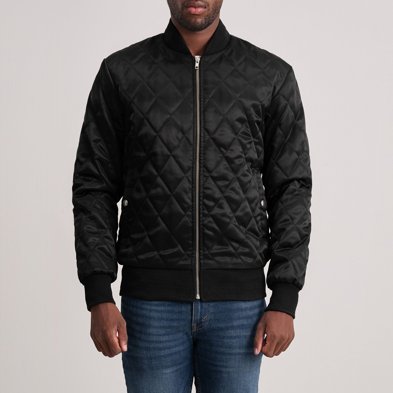 Danson Quilted Black Varsity Jacket by Dash Racegear - men Jacket view 1