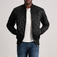 Danson Quilted Black Varsity Jacket by Dash Racegear - men Jacket view 2