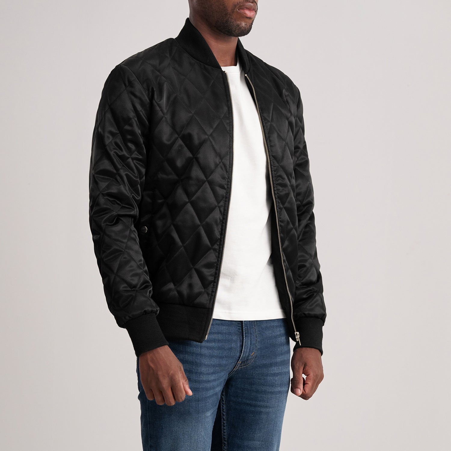 Danson Quilted Black Varsity Jacket by Dash Racegear - men Jacket view 3