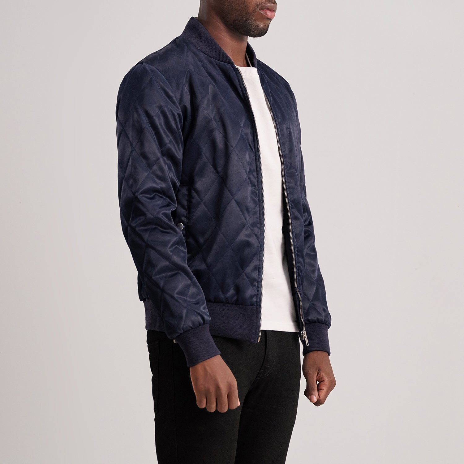 Danson Quilted Blue Varsity Jacket by Dash Racegear - men Jacket view 2