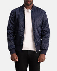 Danson Quilted Blue Varsity Jacket by Dash Racegear - men Jacket view 3