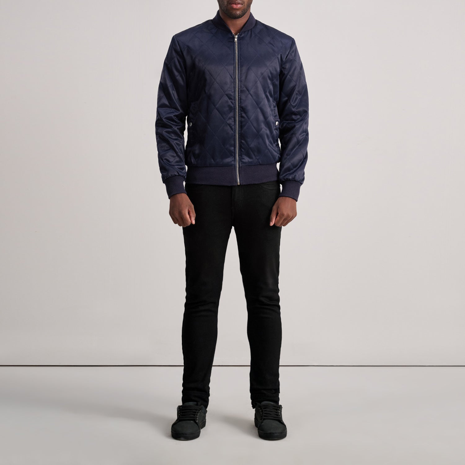 Danson Quilted Blue Varsity Jacket by Dash Racegear - men Jacket view 4